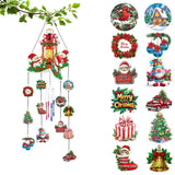 Ginfonr Wind Chimes Diamond Art Kit for Adults, 3D Suncatchers Christmas DIY Craft Kit with Crystal Pendant Hanging Ornaments, Acrylic Windcatcher for Patio, Backyard, Indoor & Outdoor Decor Ginfonr