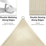 INFRANGE 10' x 15' Rectangle Sun Shade Sails Canopy UV Block for Patio Deck Pergola Yard Lawn Outdoor Activities (Beige) INFRANGE