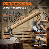 Dream Reach Throwing Axes 2 Pack, Professional 15" Throwing Tomahawk Axe Throwing Game for Backyard, High Carbon Steel Detachable Throwing Hatchet Set for Adults for Competition and Recreation Dream Reach