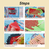 Stalente Diamond Painting Kits for Adults Sunflower, 5D DIY Diamond Art Kits for Beginners Round Full Drill Diamond Painting for Home Wall Decoration Gift 12×12inch, Flower Stalente