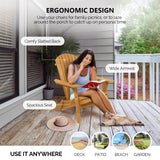 VINGLI Folding Adirondack Chairs Set of 4 Clearance Weather Resistant/Lawn Cheap Fire Pit Highwood Lounge Chairs-Patio Furniture Sets for Campfire, Bonfire VINGLI