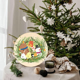 10 Pack Blank Unfinished Christmas Decorations Round Wood DIY Crafts Signs 2mm Basswood Sheets for Laser Cutting 12 Inch Wooden Door Hanger Sign DIY Painting Halloween LMMINBZ