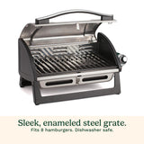 Cuisinart Grillster Portable Gas Grill, Stainless Steel Compact BBQ with Locking Lid for Easy Transport, 8000 BTU Small Propane Grill with Dishwasher Safe Cooking Grate, For Camping and BBQs Cuisinart