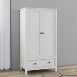 Panana 2 Door Wardrobe, Armoire with Drawer for Bedroom (White) Panana