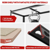 REIBII 2000LBS Garage Shelving Heavy Duty 72''H Storage Shelves Heavy Duty Shelving 5 Tier Metal Shelves, Adjustable Metal Shelving Unit for Basement Pantry 35.5" W x72 H x 15.8" D 3 Pack REIBII