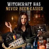Witchcraft Supplies Kit for Witch Altar 54PCS - Spell Candles for Witches - Crystals Spell Jars for Witches - Herbs for Spells - Beginner Witch Starter Box - Witchcraft Kit Wyspell