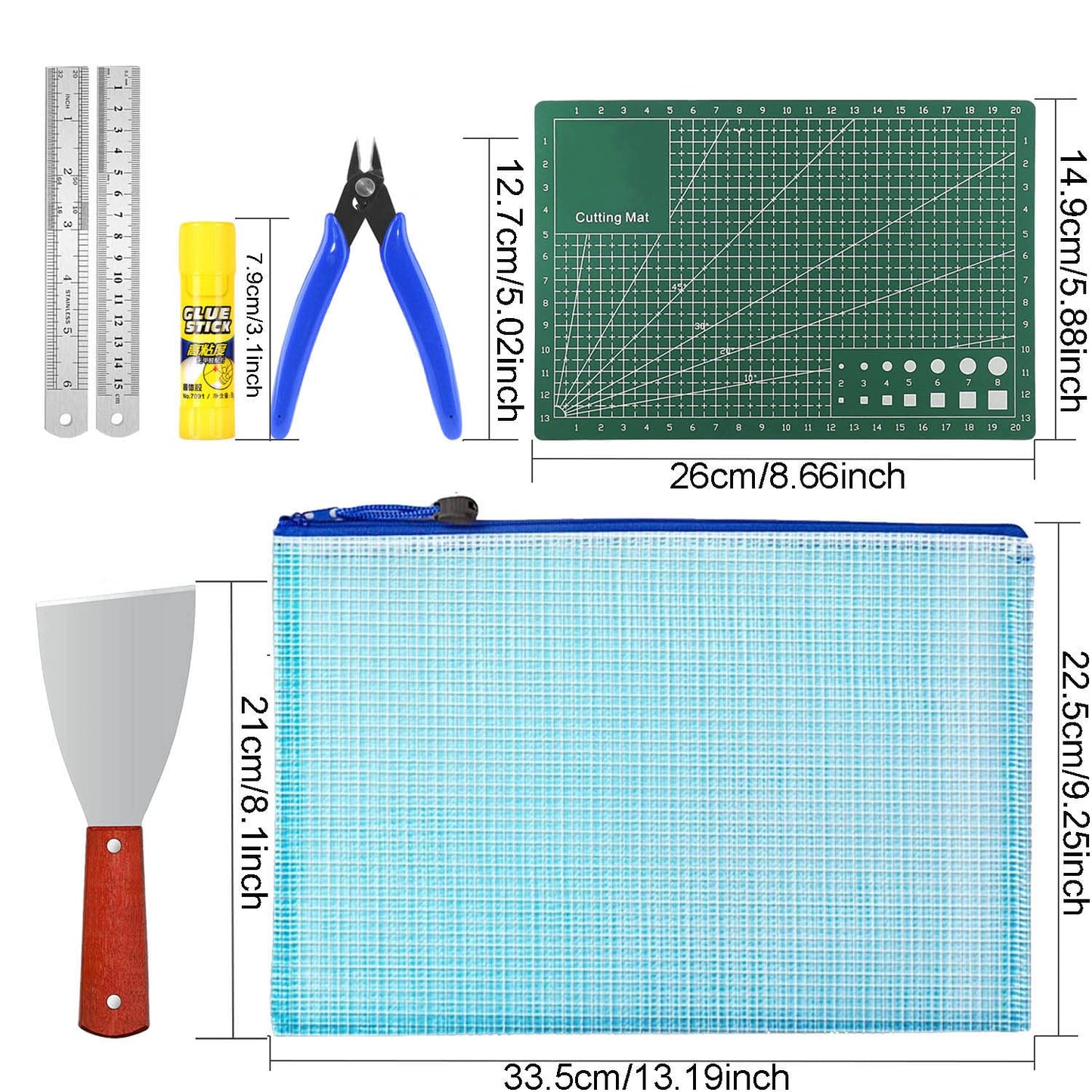 52 Pieces 3D Printer Tool Kit with Deburring Tool Machinist Tools for Resin 3D Printing Includes Needle Files, Blades, Cleaning Needles, Tweezers, Pliers, Cutting Mat and Storage Bag - WoodArtSupply