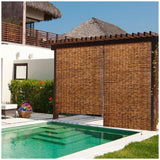 26" 34" 36" 40" 42" 46" 48" 54" 60" 66" 72" Wide, Blackout Bamboo Roll Up Shade For Outdoor Patio Privacy, Bamboo Roller Blind With Lift, Cordless Bamboo Roman Window Curtain For Balconies(34"W x 72"H ZXBMYLV