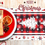 Buffalo Plaid Christmas Tree Christmas Table Runner, Red Winter Holiday Kitchen Dining Christmas Table Decoration for Indoor Outdoor Home Party Decor 13x72 Inch (Christmas Tree) Lapensa