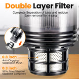 Cold Press Juicer,Slow Masticating Juicer Machines with 5.3" Large Feed Chute for Most Fruits and Vegetables,Easy to Clean Lemon Orange Juicer with 250W Motor and High Juice Yield,Deep Grey ATSENT