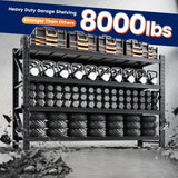 Yizosh 75" W Metal Garage Storage Shelves,8000LBS Heavy Duty 4-Shelf Adjustable Steel Organization Shelving,Utility Rack Shelf,75" W x 24" D x 70" H for Basement,Warehouse,Industrial Yizosh