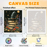 CRZMODE Halloween Paint by Numbers Kit for Adults, Book Paint by Numbers for Adults, Acrylic Painting Crafts for Home Decor Gift (16x20inch) CRZMODE