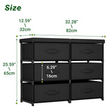 GcdPai Dresser with 6 Fabric Drawer Stand Desktop Sturdy Metal Plastic Support Tube Cube Storage Cabinet for Bedroom Organization Dorm Front Hall Entryway GcdPai