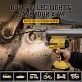 TOKKOT Electric Grease Gun–10,000 PSI Cordless Grease Gun Kit with 2 Batteries,21” Flexible Hose, Variable Speed Trigger & LED Light–Compatible with Ma-Kita 18V/21V Batteries TOKKOT