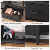 HOOBRO LED TV Stand with Storage, LED Entertainment Center with Open Shelves and Drawer, Fits TVs up to 55", Television Stand for Living Room, Bedroom, Black BB123DDS01 HOOBRO