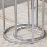 FirsTime & Co. Natural and Silver Isla Nesting End Table 2-Piece Set, Side Table, Night Stand, Acacia Wood and Metal, 16 x 16 x 24 inches FirsTime & Co.