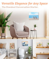 PieceRelax Canvas Wall Art Puzzles for Adults - Away from The City - Tranquil Summer Beach Unique Gift & Home Décor with Plastic Jigsaw Puzzle Artwork for Living Room Bedroom [HN1316] PieceRelax