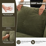 98.4" Green Sectional Sofa Cloud Modular Sectional Couch with Chaise,Corduroy Sectional Couches L-Shaped Modern Upholstered Sofa with Deep Seat for Living Room and Bedroom,No Assembly Required(Green) XSZD