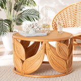Bali & pari Raflesia Modern Bohemian Natural Rattan Coffee Table bali & pari