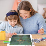 MOGTAA Elephant Diamond Art Kits for Adults, 5D Full Drill Diamond Painting Kits for Adults Beginners, DIY Landscape Round Diamond Dots for Adults, Gem Art for Home Decor 12 X 16Inch MOGTAA