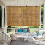 Bamboo Roman Shades Blinds for Windows - Natural Light Filtering Privacy Shades, Handwoven Indoor Window Coverings Easy to Install 24W x 72L Vteyeya