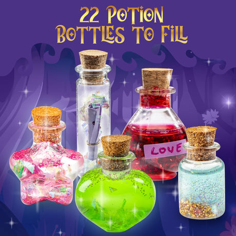 GirlZone Fairy Potions Wishing Craft Set, Kids Potion Making Kit with 50 Pieces to Create Fairy Potion Fun Crafts for Girls 8-12, Ideal Gift for Kids GirlZone