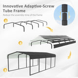 VEIKOU 12' x 20' Carport, Upgraded Metal Carport with Heavy Duty Thicken Steel Roof, Extra Large Car Port for Cars, Car Shelter & Shade VEIKOU