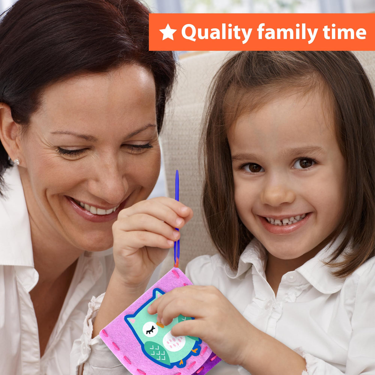 KRAFUN My First Sewing Bag Kit Arts & Crafts for Beginner Kids, 6 Easy DIY Sewing Handbag Pouch Sleeve Projects of Animal Theme, Instructions Learn to Sew & Felt Embroidery, Gift for Girls, Boys KRAFUN