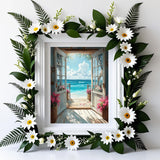 MBNTJHT DIY Scenery Paint by Numbers Kit for Adults on Canvas,Landscape Beach Digital Oil Painting Kit for Adults Beginner,Easy Scenery Acrylic Paint by Number Kits for Holiday Gifts 16X20 Inch. MBNTJHT