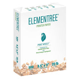Elementree Sustainable Printer Paper Case, 8.5 x 11 White, 5 Reams, 2500 Sheets of 20lb Printing Paper, Made in the USA (00918C) Elementree
