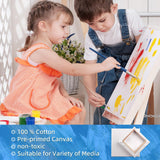 idoobi 6 Pack 11x14 Stretched Canvases for Painting 100% Cotton Black Painting Canvas, Art Canvases for Oil, Acrylic Paint & Other Painting Media idoobi