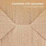 Soohow Dining Chairs Set of 2, Mid Century Modern Kitchen & Dining Room Chairs for Dining Room, Woven Rope Dining Table Chairs with Solid Wood Legs, Soohow