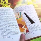 Boho Diamond Painting Bookmark Kit: 6PCS Aesthetic Diamond Art Bookmarks with Tassels, Bohemian Diamond Art Book Marks, DIY Craft Gift for Book Lovers, Reading Accessories for Adults & Kids CRASHOT
