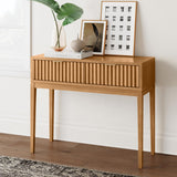 Nathan James Virgo Wood Accent Storage Console Sofa Table, for Entryway, Hallway or Living Room, 1, Warm Pine Nathan James