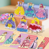 BLXIN Poke-Art Princess Craft Kit, Girls DIY Paper Art Set with Castle, Creative Educational Activity,Crafts Gifts for Girls Ages 3-8, DIY Activity BLXIN