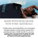 HigherDOSE Infrared Sauna Blanket - Personal Sauna to Relax & Detox Your Body and Mind - Portable Sauna Blanket for Home Sauna Therapy - Plush Thermal Blanket with Far Infrared Heat HigherDOSE