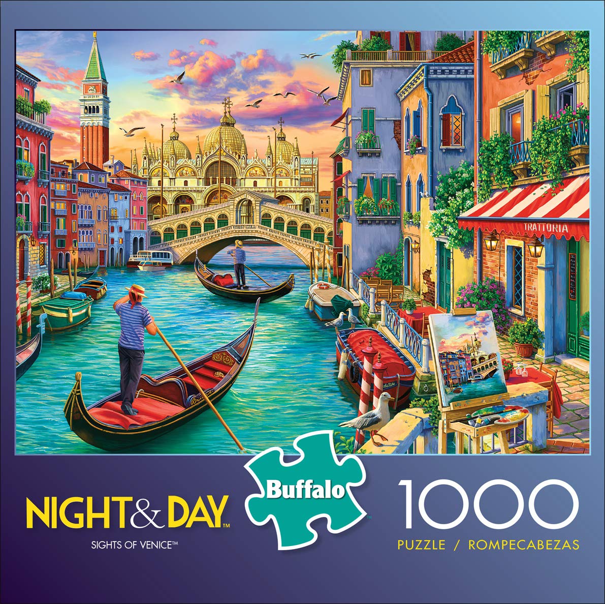 Buffalo Games - Image World - Sights of Venice - 1000 Piece Jigsaw Puzzle for Adults -Challenging Puzzle Perfect for Game Nights - Finished Size is 26.75 x 19.75 Buffalo Games