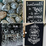 SFAIH White Paint Markers Pens - 4 Pack 2-3MM Medium Tip Acrylic White Permanent Markers for Rock Painting, Wood, Metal, Fabric, Plastic, Canvas, Glass, Ceramic, Diy Crafts, Drawing, Tire SFAIH