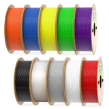 dikale PLA Pro 3D Printer Filament 10 Packs, 1.75mm No Tangle, Each Spool Net Weight 1KG, in Total 10KG Bundles, Black+White+Grey+Clear+Blue+Green+Orange+Red+Yellow+Purple dikale