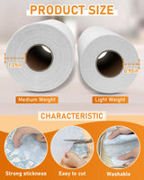 PLANTIONAL Medium Weight White Iron-On Non-Woven Fusible Interfacing: 11.6" x 30yd Medium Weight Non-Woven Interfacing Iron On Polyester Single-Sided Interfacing for DIY Crafts Supplies PLANTIONAL