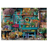 Flower Plant Gardening Puzzle 1000 Piece for Adults, Spring Nature Garden Jigsaw Puzzle, Cat Colorful Cabin Puzzles BBOLDIN