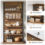 Tribesigns 6-Tier Tall Bookshelf, 71" Industrial Bookcase with Metal Frame, Freestanding Open Storage Shelves for Home Office, Living Room, Bedroom Tribesigns