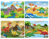 Puzzles for Kids Ages 3-5 4-6, 24 Pieces Dinosaur Wooden Jigsaw Puzzles for Toddlers Ages 3 4 5 6 Year Olds Educational Learning Toys Children Puzzles for Kids Boys and Girls OSBOO