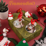 Framendino, 2 Pack Sublimation Bells Christmas with Angel Wings Ornaments for Christmas Tree Decoration 2 Sizes Framendino