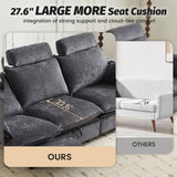GUEAPY Cloud Couch Power Reclining Sofa Loveseat-Oversized Reclining Sectional Couches, Modern Power Recliner Sofa/Couches for Living Room, Comfortable Recliner Couches with Soft Upholstery Pillows GUEAPY