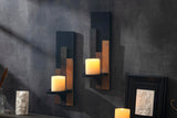 AimtoHome Wall Sconce Candle Holder Wall Mounted Wood Candle Holders for Home Decoration Wall Mounted Decorative Candle Holder, Set of 2 AimtoHome