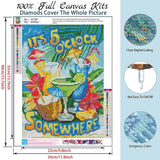 SOTYIOO Diamond Painting Kits for Adults.Summer Diamond Art Full Drill Round Gem Art 5D Diamond Dots Suitable Home Wall Decor 12x16inch SOTYIOO