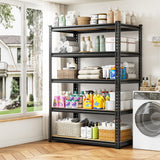 DurayLoly 5-Tier Storage Shelves, 1980LBS Adjustable Pantry Shelves, Metal Shelving Unit for Storage, Kitchen, Pantry, Closet, Laundry, Garage, 72.06" H x 35.55" W x 15.76" D DurayLoly