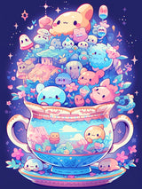 croshom Cute Diamond Painting Kits for Adults-Diamond Art Kits for Cartoon,Cup Gem Art Kits for Adults for Gift Home Wall Decor 12x16in croshom