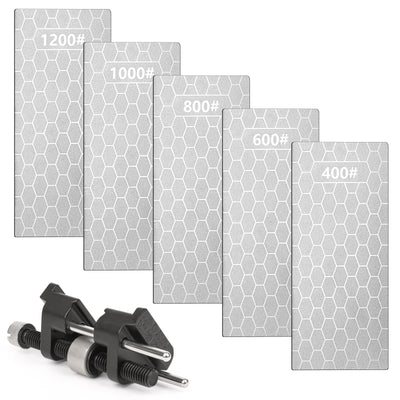 YIDAZLE Chisel Sharpening Kit Honing Guide & 5 Diamond Sharpening Stones, Adjustable Chisel Sharpener Jig for Woodworking Tools, Plane Irons, Knives, and Blades, All-Metal Construction